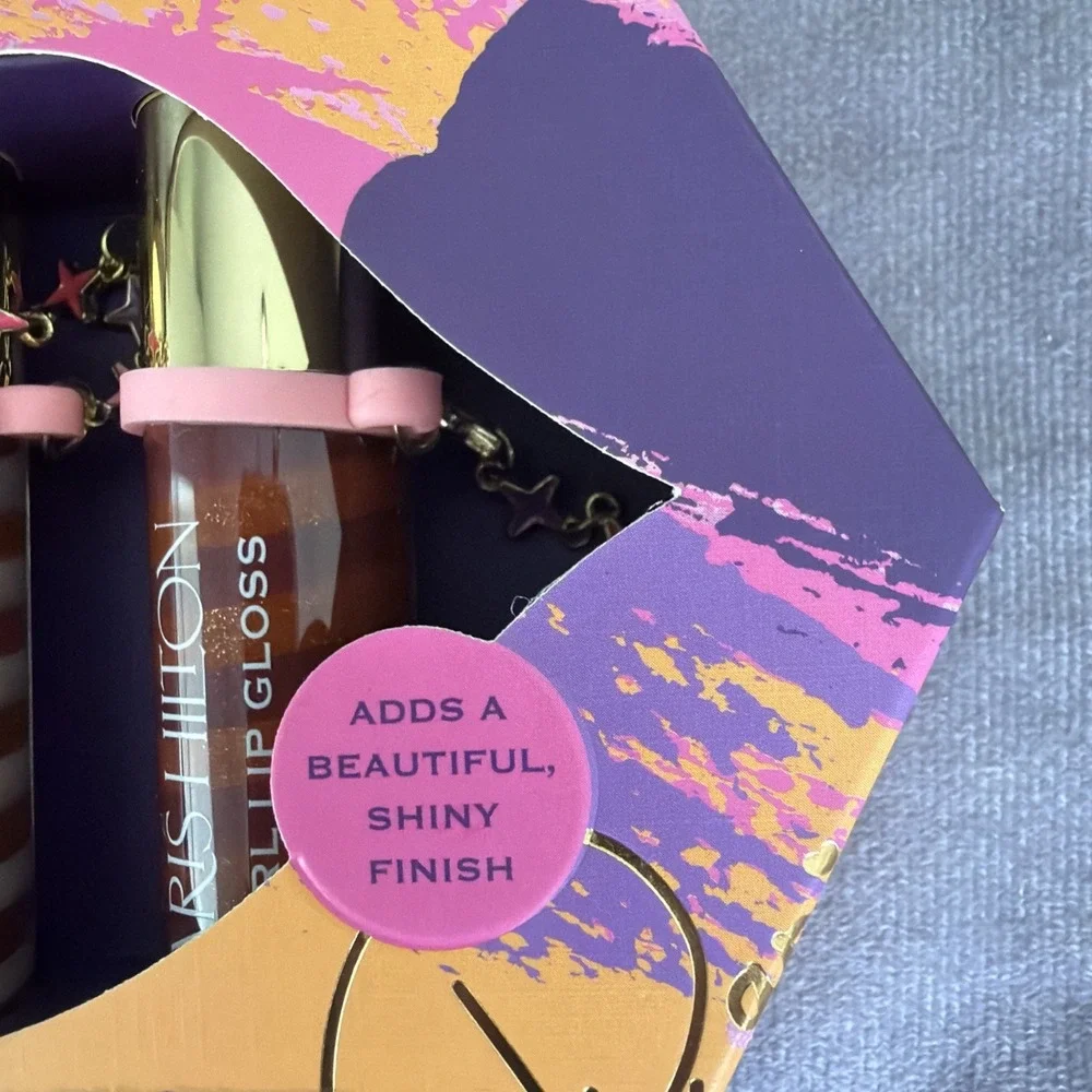 Paris Hilton Swirl & Shine Lip Gloss Trio 3 Pc Set NIB Gift Makeup 2027 Exp